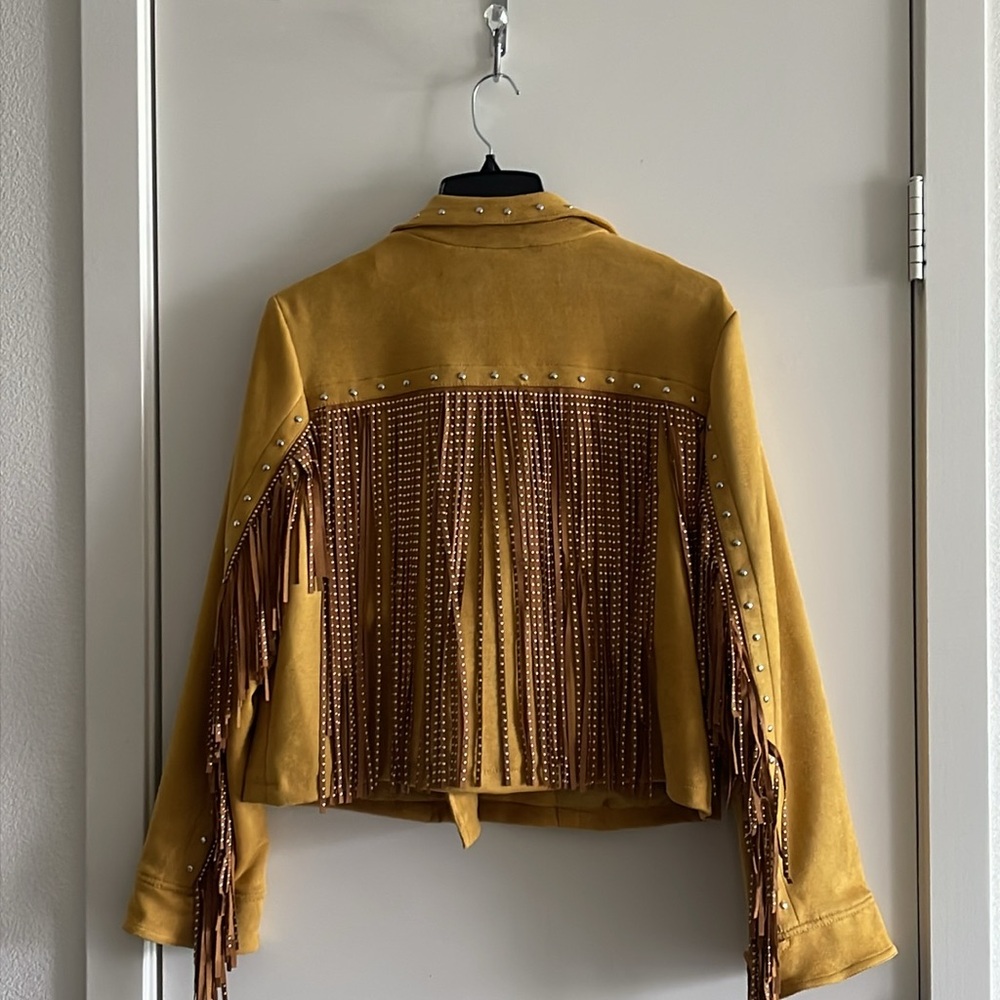 Studded Mustard Jacket - Picture 2 of 3